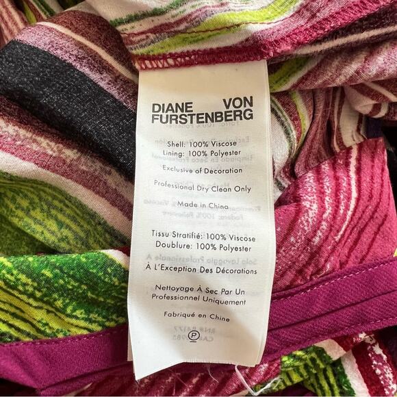 Diane Von Furstenberg DVF Women’s Jenifer Long Sleeve Cutout Striped Maxi Dress - Picture 14 of 16